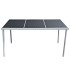 Mesa de jardín de acero negra 150x90x74