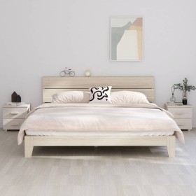Mesitas de noche 2 uds HAMAR pino macizo blanco 40x35x44,5