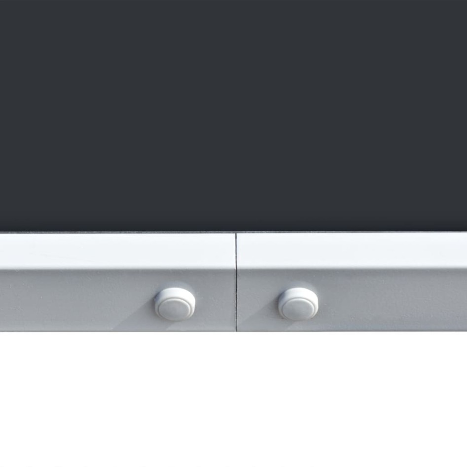 Mesa de jardín de acero negra 150x90x74