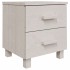 Mesitas de noche 2 uds HAMAR pino macizo blanco 40x35x44,5