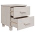 Mesitas de noche 2 uds HAMAR pino macizo blanco 40x35x44,5
