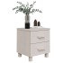 Mesitas de noche 2 uds HAMAR pino macizo blanco 40x35x44,5