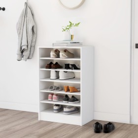 Mueble zapatero de madera contrachapada blanco 60x35x92