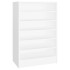 Mueble zapatero de madera contrachapada blanco 60x35x92