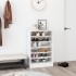 Mueble zapatero de madera contrachapada blanco 60x35x92