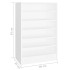 Mueble zapatero de madera contrachapada blanco 60x35x92