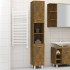 Armario de baño madera contrachapada roble ahumado 30x30x179