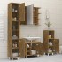 Armario de baño madera contrachapada roble ahumado 30x30x179