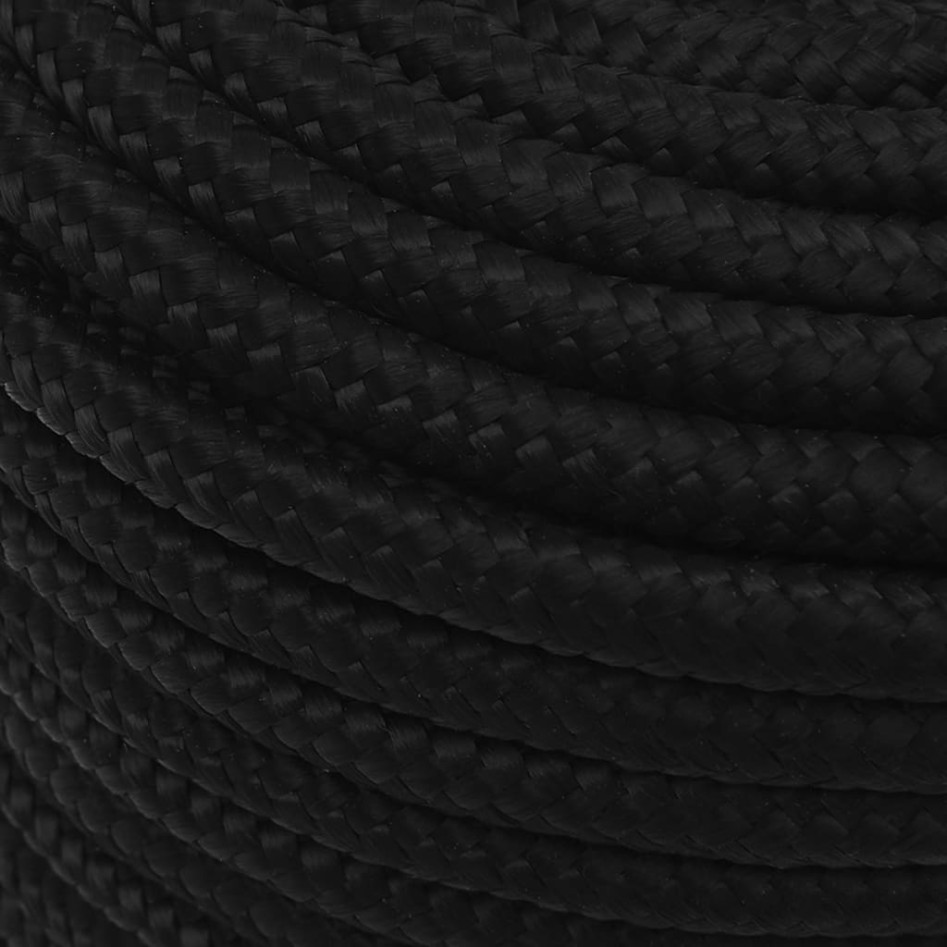 Cuerda de trabajo poliéster negro 12 mm 100