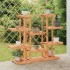 Soporte para flores de madera maciza abeto 110x25x110,5