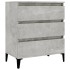 Aparador de madera contrachapada gris hormigón 60x35x70