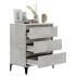 Aparador de madera contrachapada gris hormigón 60x35x70