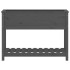 Jardinera con estante madera maciza pino gris 111,5x34,5x81