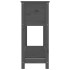 Jardinera con estante madera maciza pino gris 111,5x34,5x81