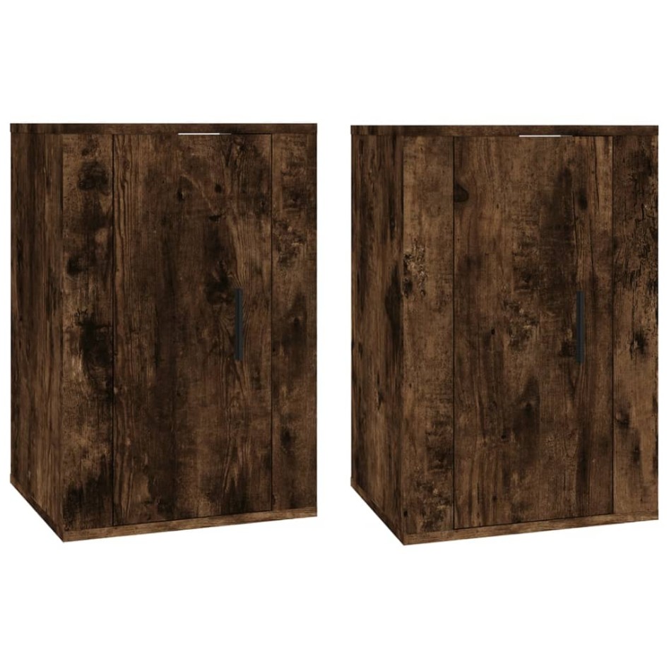 Muebles para TV de pared 2 uds roble ahumado 40x34,5x60