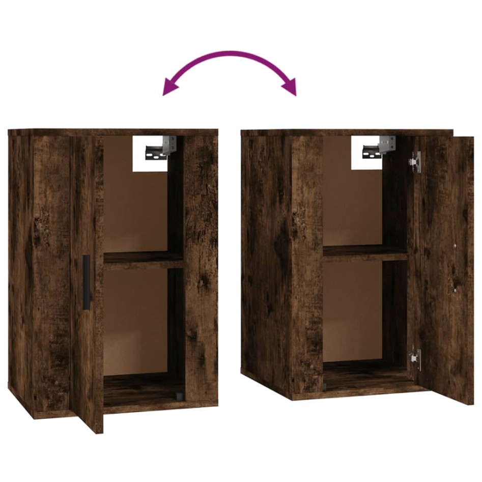 Muebles para TV de pared 2 uds roble ahumado 40x34,5x60