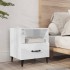 Mesitas de noche 2 uds madera contrachapada blanco