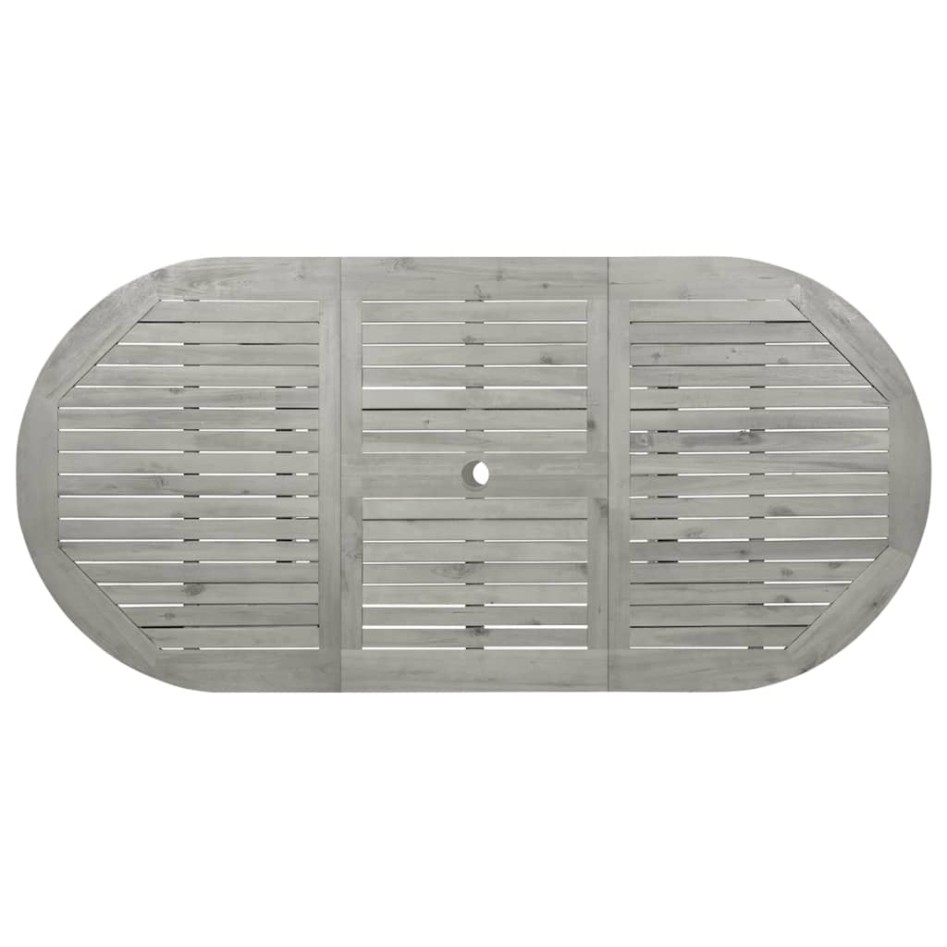 Mesa de comedor jardín madera maciza acacia (120-170)x80x75