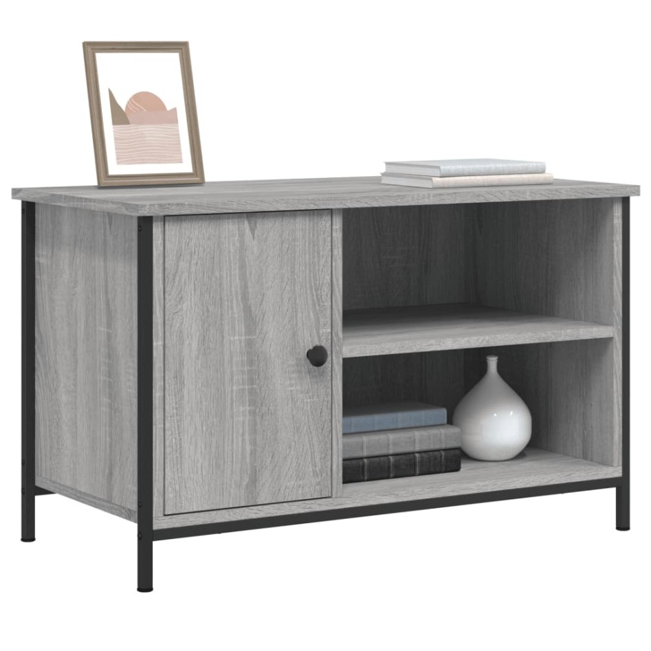 Mueble para TV madera contrachapada gris Sonoma 80x40x50
