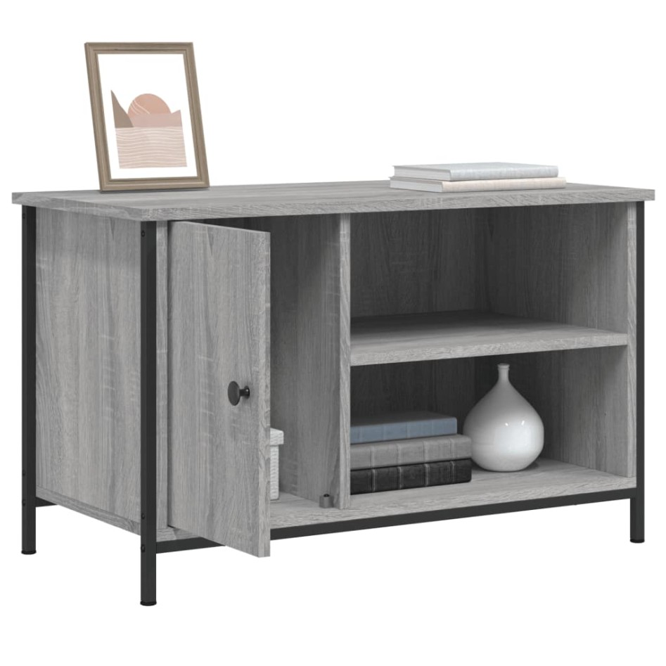 Mueble para TV madera contrachapada gris Sonoma 80x40x50