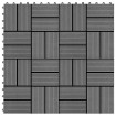 Baldosas de porche de WPC 30x30 cm 1 m² gris 11 unidades