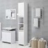 Armario de baño madera contrachapada blanco 30x30x183,5