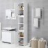 Armario de baño madera contrachapada blanco 30x30x183,5