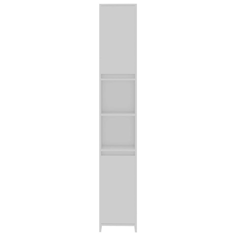 Armario de baño madera contrachapada blanco 30x30x183,5