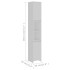 Armario de baño madera contrachapada blanco 30x30x183,5
