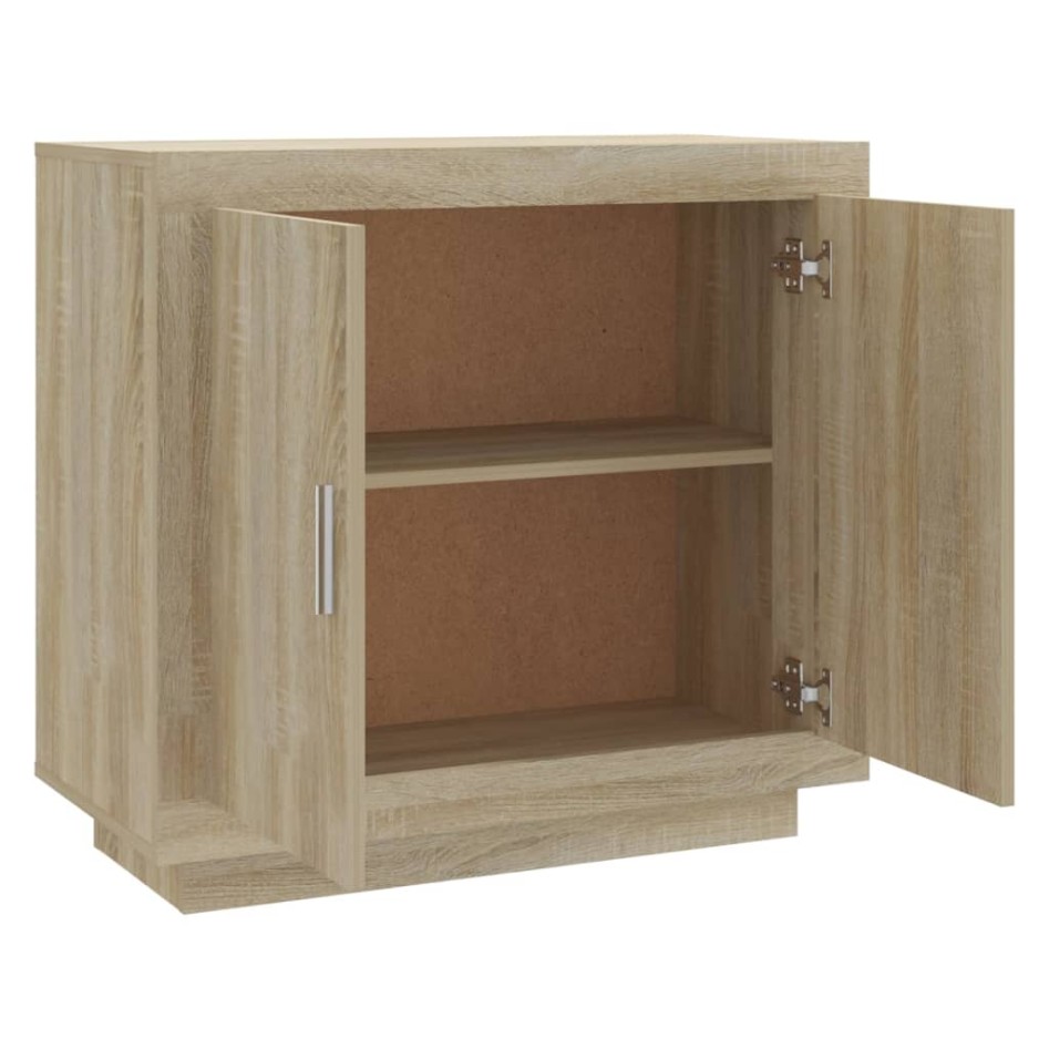Aparador de madera contrachapada roble Sonoma 80x40x75