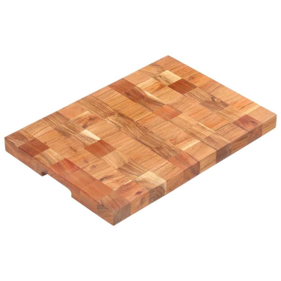 Tabla de cortar de madera maciza de acacia 50x34x3,8
