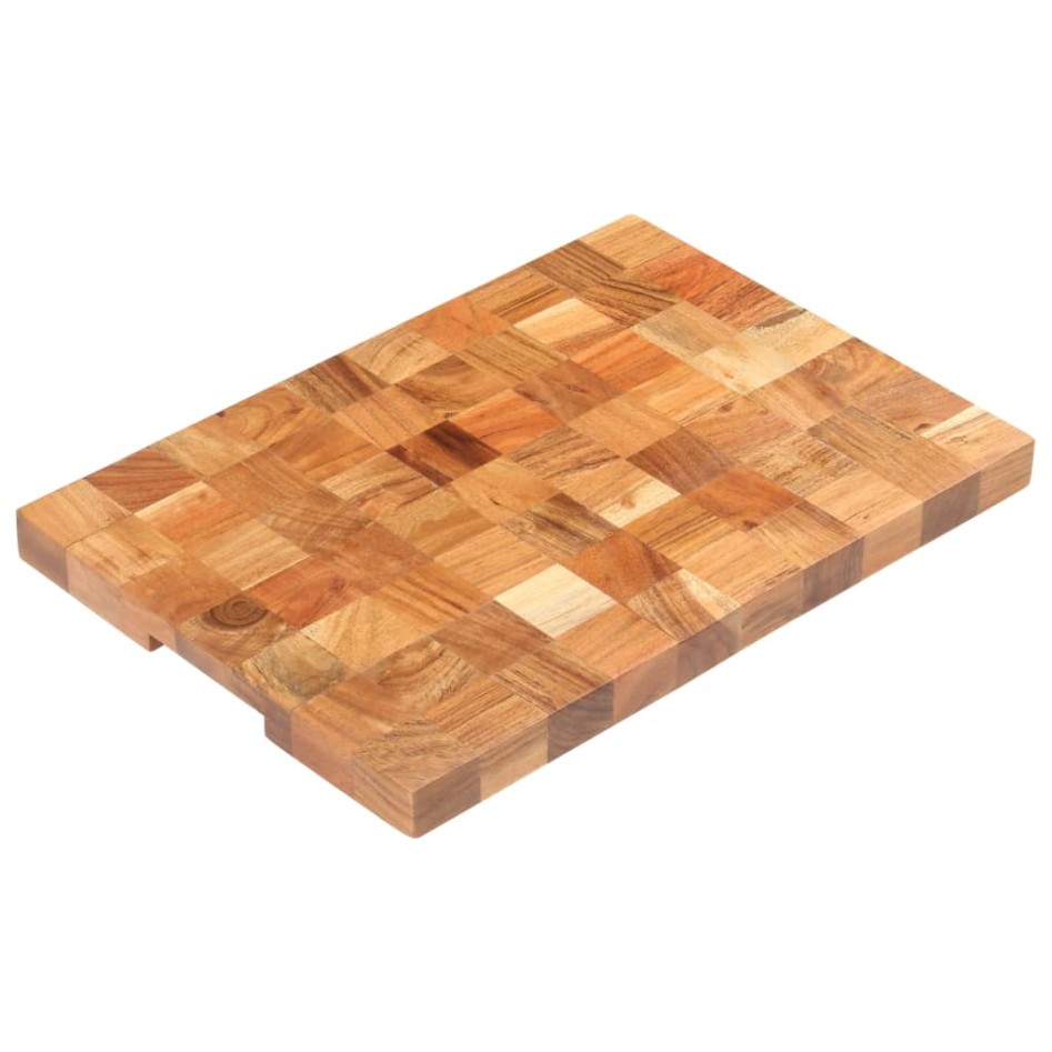 Tabla de cortar de madera maciza de acacia 50x34x3,8