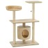 Rascador para gatos con postes rascadores de sisal 95 cm
