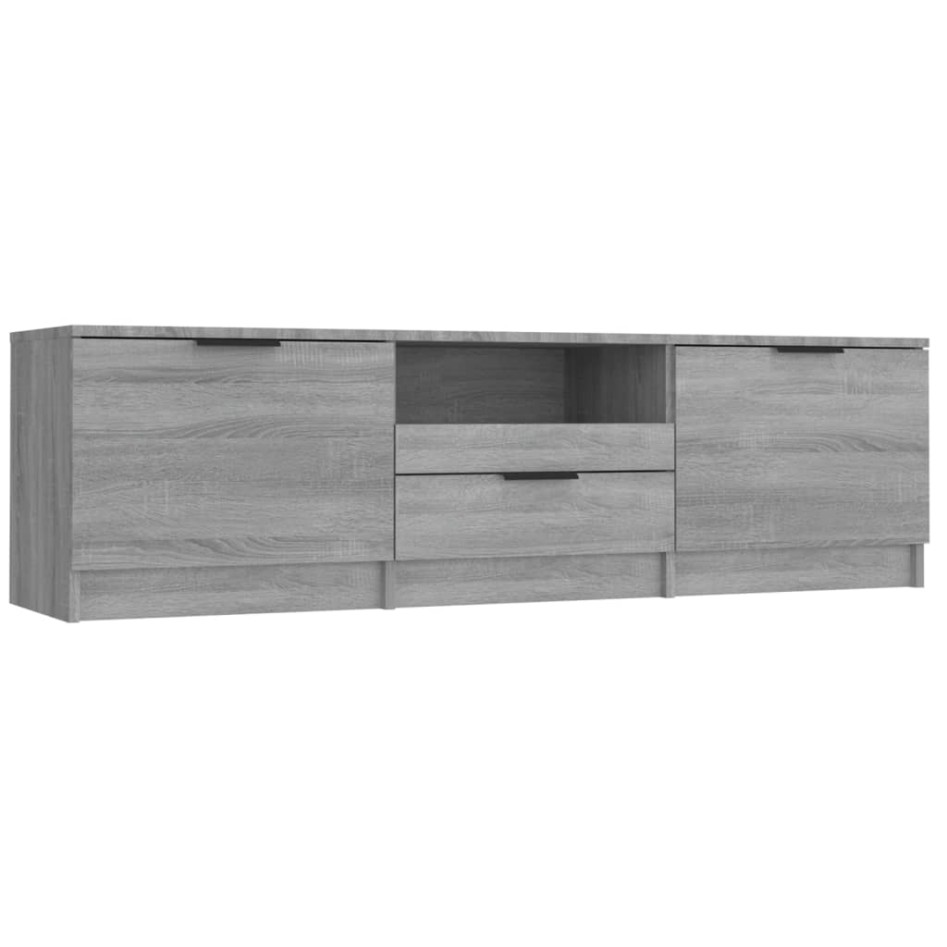 Mueble de TV madera contrachapada gris Sonoma 140x35x40