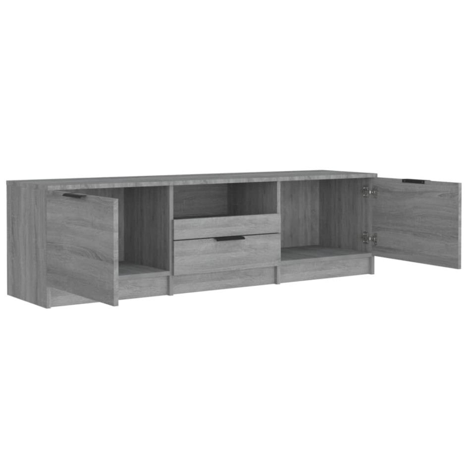 Mueble de TV madera contrachapada gris Sonoma 140x35x40