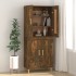 Aparador madera contrachapada color roble ahumado 69,5x34x90