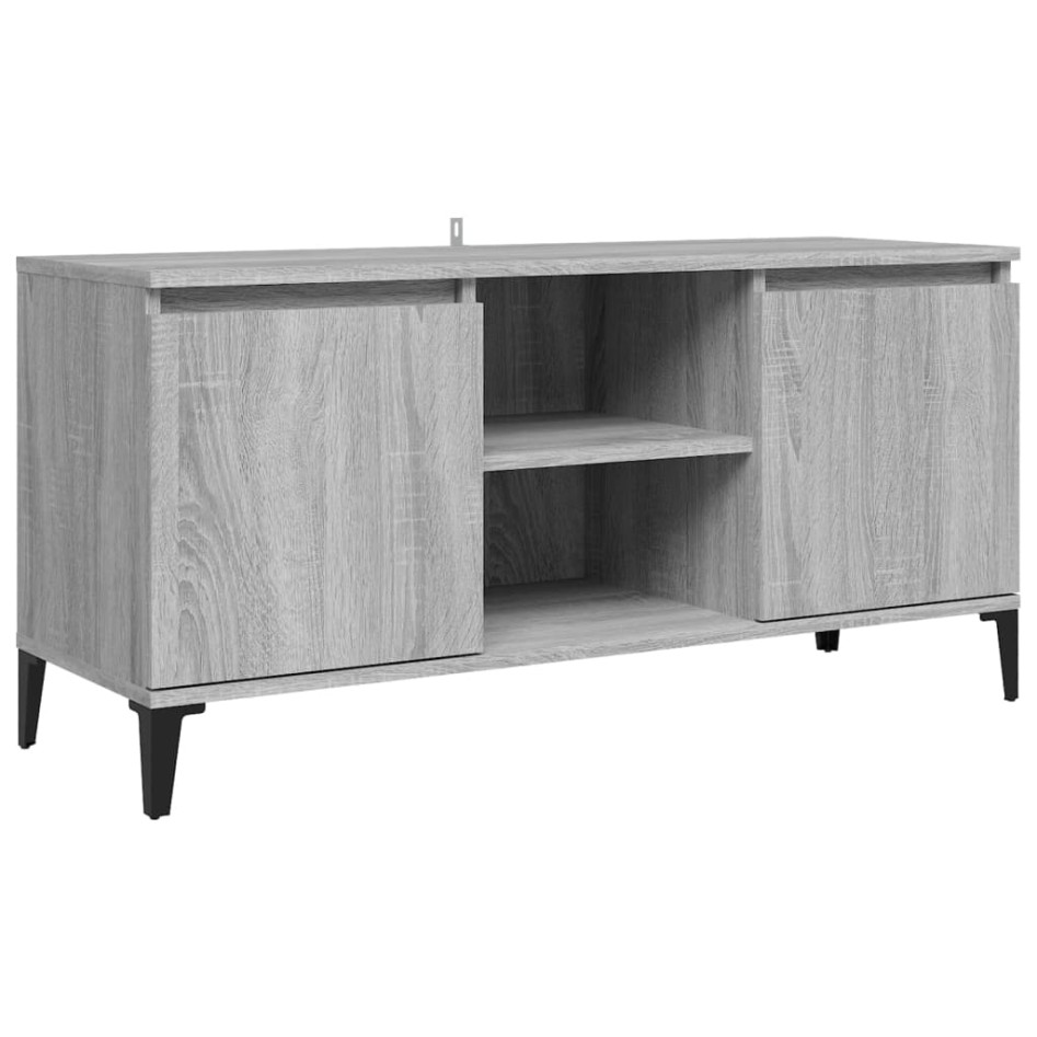 Mueble de TV con patas de metal gris Sonoma 103,5x35x50
