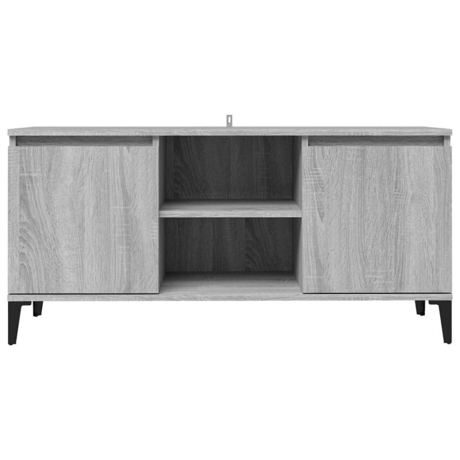 Mueble de TV con patas de metal gris Sonoma 103,5x35x50