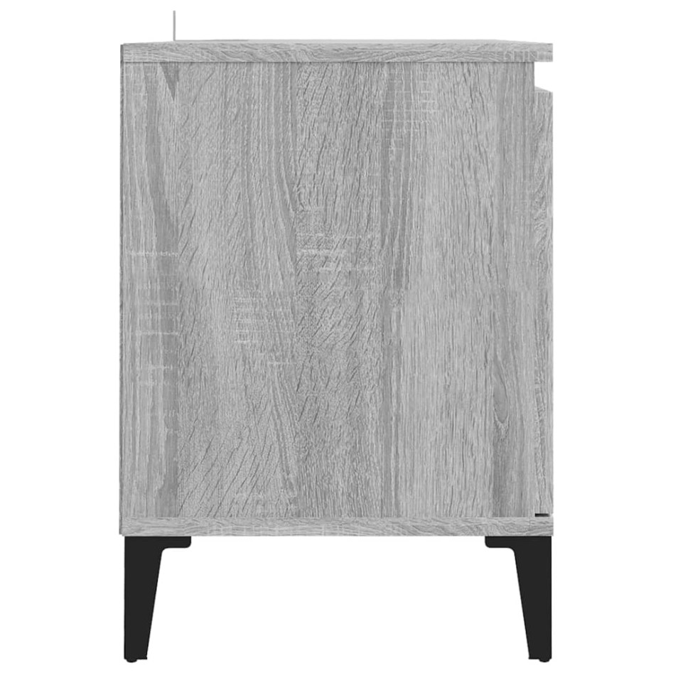 Mueble de TV con patas de metal gris Sonoma 103,5x35x50