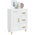 Aparador de madera contrachapada blanco 69,5x34x90