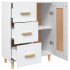 Aparador de madera contrachapada blanco 69,5x34x90