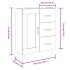 Aparador de madera contrachapada blanco 69,5x34x90