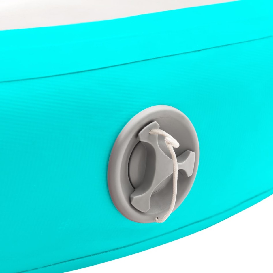 Esterilla inflable de gimnasia y bomba PVC verde 100x100x20