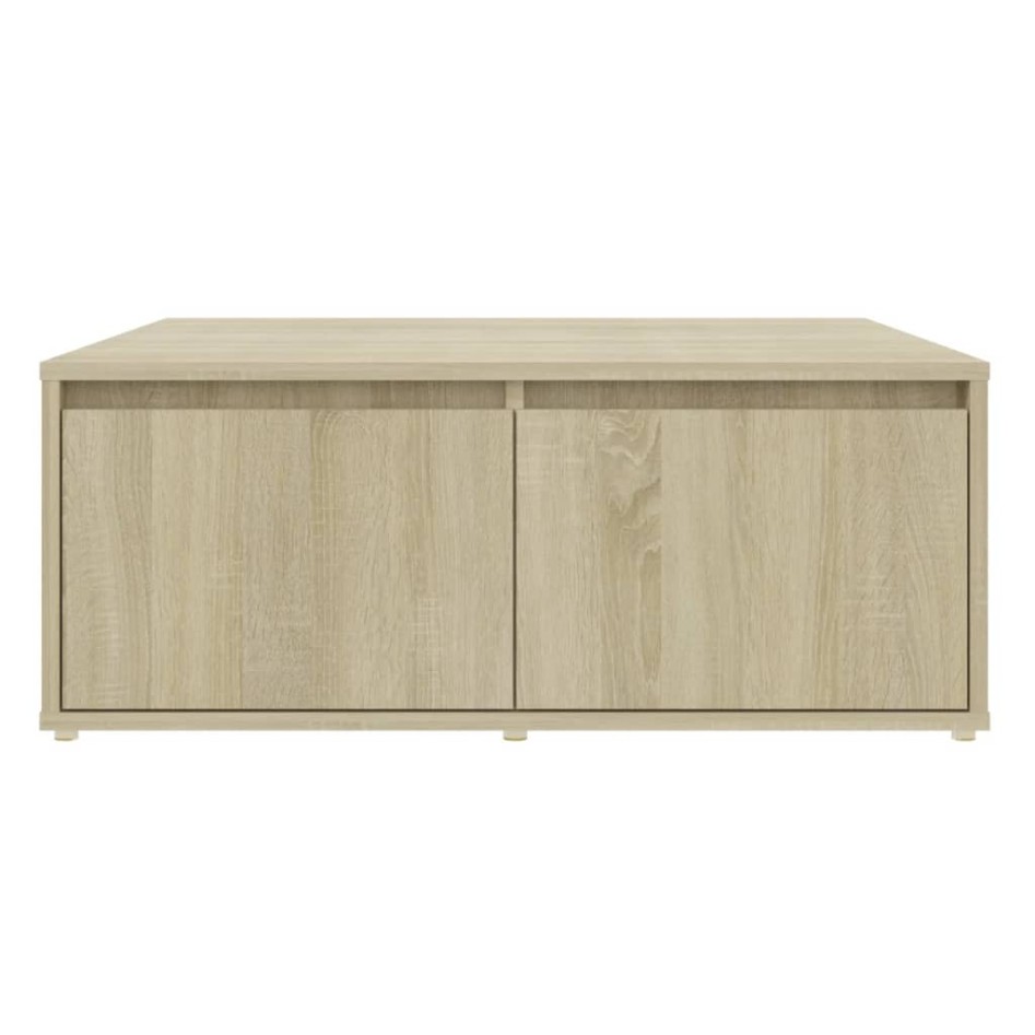 Mesa de centro madera contrachapada roble Sonoma 80x80x31