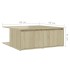 Mesa de centro madera contrachapada roble Sonoma 80x80x31