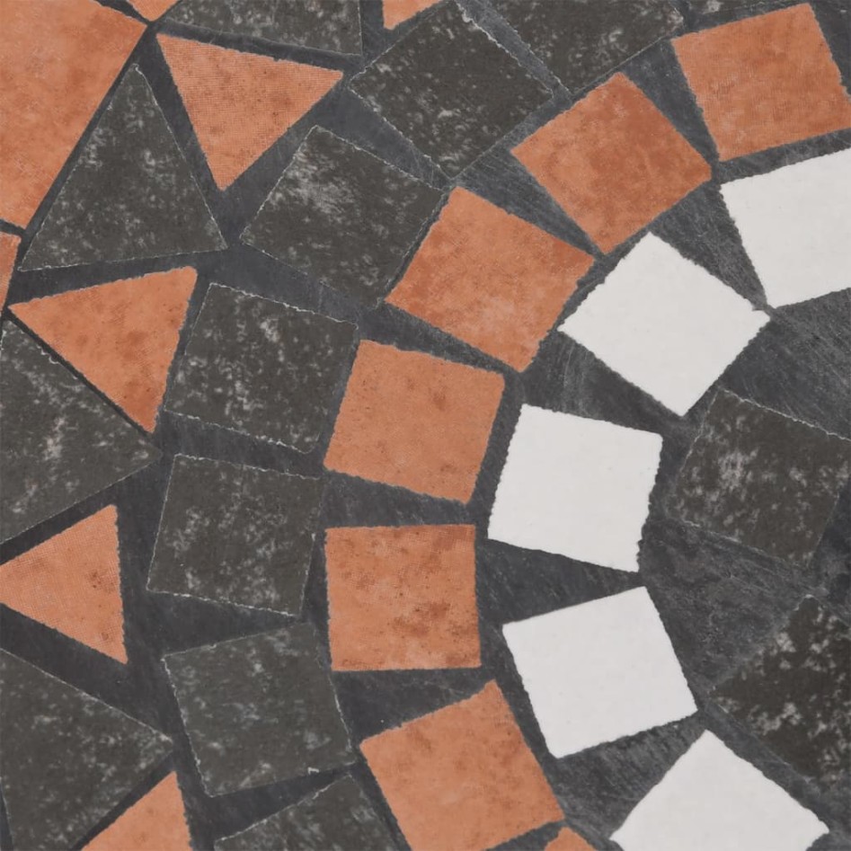 Base de sombrilla redonda color terracota y blanco 12