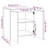 Aparador de madera contrachapada blanco 70x41x75