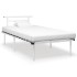 Estructura de cama sin colchón metal blanco 100x200