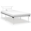 Estructura de cama sin colchón metal blanco 100x200 cm