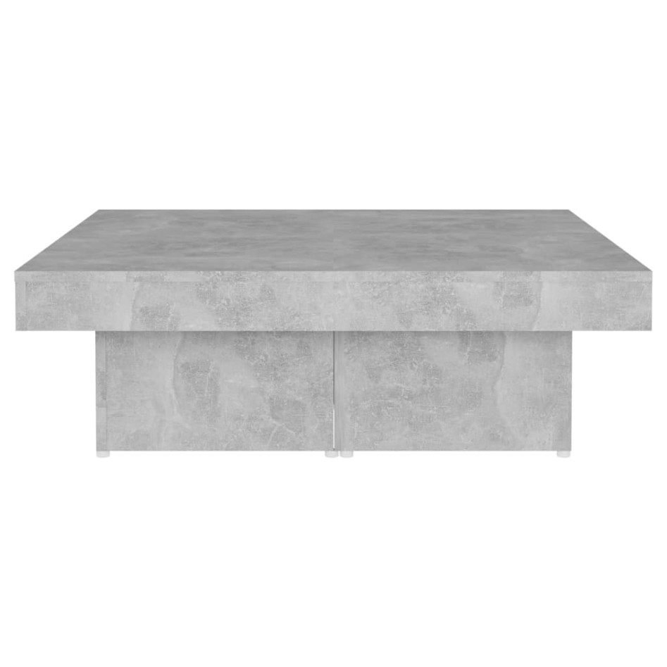 Mesa de centro madera contrachapada gris hormigón 80x50x40
